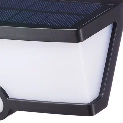 Applique extérieure murale LED solaire noir 6,3 W IP44 détecteur de mouvement H.5,3 cm