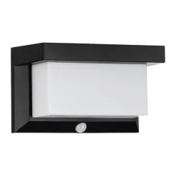 Applique extérieure solaire LED integrée Utrera noir IP44 800lm Eglo