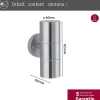 Applique Flame IP44 60mm max. 2x10W 230V Acier inoxydable brossé Acier inoxydable