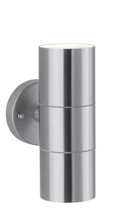 Applique Flame IP44 60mm max. 2x10W 230V Acier inoxydable brossé Acier inoxydable