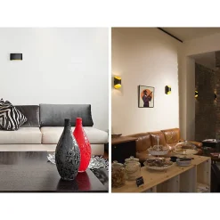 Applique Glam 250 LED U&D - 12W - 3000K - 360Lm - dimmable - Noir/Doré