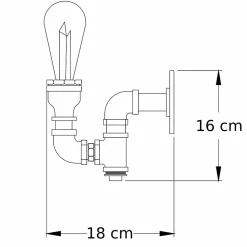 Applique industrielle vintage - Lumi