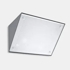 APPLIQUE IP65 CURIE GLASS 260MM E27 60W GRIS URBAIN