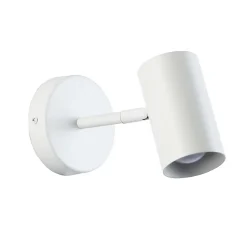 Applique Lampe Murale en Aluminium Blanc Faisceau Orientable E27 pour Chambre à Coucher Bureau Table de Nuit.