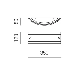 Applique Lecce verre satiné blanc 35x12cm, 1xE27 max 42W, structure métal chromé, IP20, style épuré, ampoule non incluse