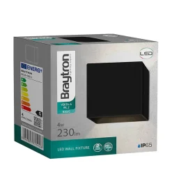 Applique LED BRAYTRON VEKTA-A, noir, 4W, 230lm