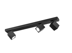 Applique led carrée noire orientable ODDY 3xGu10 Perenz