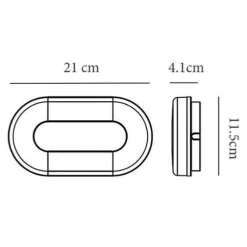 Applique LED Connectée WiFi 12W Ovale IP54 RGBW - SILAMP