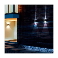 Applique LED Cubetto IP54 6,5W à ailettes orientables Blanc