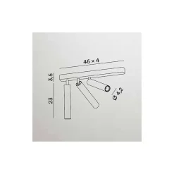 Applique LED cylindrique orientable 3 lumières BAMBU Blanc Perenz