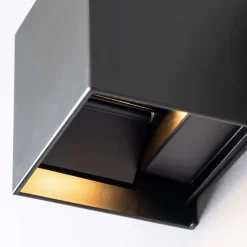 Applique LED design - noire IP54 - angle ajustable - Cubic