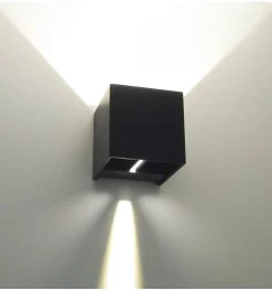 Applique LED design - noire IP54 - angle ajustable - Cubic