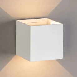 Applique LED design extérieur - blanc - angle ajustable - Cubic