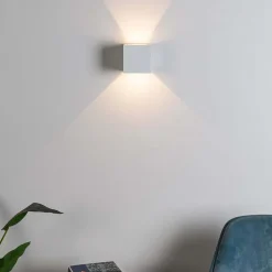 Applique LED design extérieur - blanc - angle ajustable - Cubic