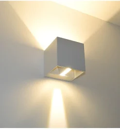 Applique LED design extérieur - blanc - angle ajustable - Cubic