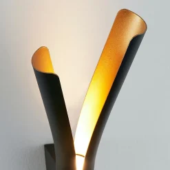 Applique LED design noire double éclairage - Nelia