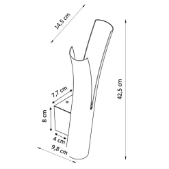 Applique LED design noire double éclairage - Nelia