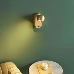 Applique LED dorée chic au style raffiné - Yvan