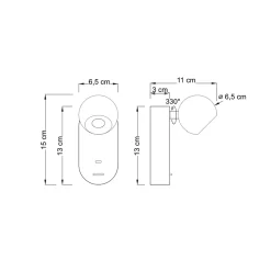Applique LED dorée chic au style raffiné - Yvan