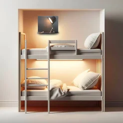 Applique LED en Aluminium Noir Orientable de 6W 2800K avec Interrupteur Base de Charge Grande et Port USB.