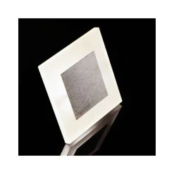 Applique LED escalier Carré 1,3W AC220-240V Acier inoxydable APUS - Blanc Chaud 3000K