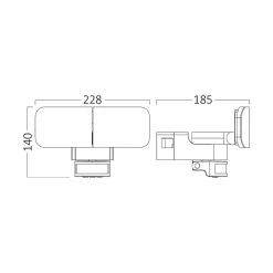 Applique LED extérieur Braytron 30W 3300lm 4000K Blanc IP54