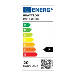 Applique LED extérieur Braytron 20W 2000lm 3en1 Noir IP65
