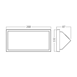 Applique LED extérieur Braytron 20W 2000lm 3en1 Noir IP65