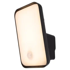 Applique LED extérieure noir 15 W 1700 lm blanc neutre IP54 détecteur de mouvement, GoodHome Wendland