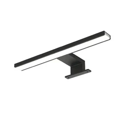 Applique LED GUE 12W, 45 cm, finition noir mat, 6000 K, en aluminium Kibath