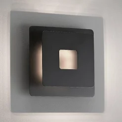 Applique Led intégrée carrée noire - Fischer & Honsel - Hennes