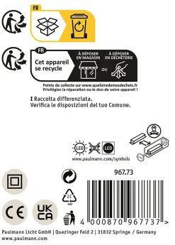 Applique LED Jarina USB C 3000K 400lm / 160lm 230V 4,5W / 1,6W gradable Noir mat