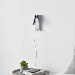 Applique LED liseuse chromée port USB et variateur intégrée - Tofino