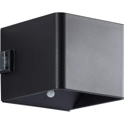 Applique LED magnétique d'extérieur à détecteur de mouvement rechargeable Iseo noir IP44 300lm 4W Brilliant