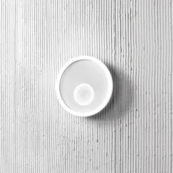 Applique LED Melania 40W blanche, 1700lm, lumière chaude 3000K, aluminium et méthacrylate satiné, d.40cm