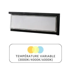 Applique LED Murale Extérieure Noire 24W Température de Lumière Variable - 3000K/4000K/6000K - SILAMP