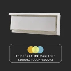 Applique LED Murale Extérieure Blanche 24W Température de Couleur Variable - 3000K/4000K/6000K - SILAMP