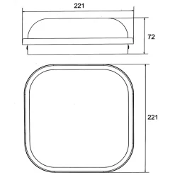Applique LED Murale 20W Blanche Carré IP65 (Pack de 5) - Blanc Froid 6000K - 8000K - SILAMP