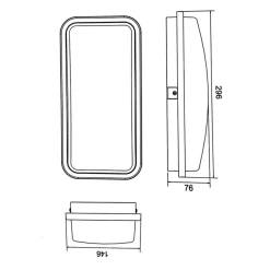 Applique LED Murale 20W Rectangulaire IP65 (Pack de 10) - Blanc Neutre 4000K - 5500K - SILAMP