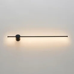 Applique LED noire minimaliste 97 cm design fin IP54 - Nikolai