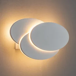 Applique LED ovale blanche - Triple Lunar
