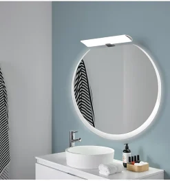 Applique LED pour miroir de salle de bain - Lumière blanche froide (5700K) - 30cm - Modèle Leo