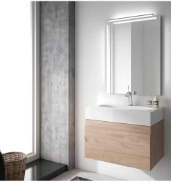 Applique LED pour miroir de salle de bain - Lumière blanche froide (5700K) - 10.2 x 2.2 x 80cm - Modèle Casiopea