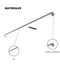 Applique LED pour miroir de salle de bain - Lumière blanche froide (5700K) - 10,2 x 2,2 x 49,6cm : Modèle Casiopea