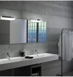 Applique LED pour miroir de salle de bain - Lumière blanche froide (5700K) - 7.9 x 7.6 x 34.5cm - Modèle Halley