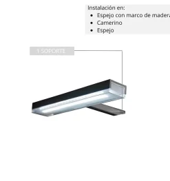Applique LED pour miroir de salle de bain - Lumière blanche froide (5700K) - 11.2 x 4 x 15cm - Star Model