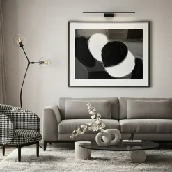 Applique LED pour salle de bain au-dessus du miroir 12W, 850 lm, 4200K, IP45, noir, KANARYA-12