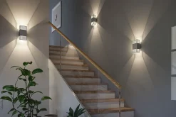 Applique LED Tharin IP44 3000K 120x250mm 2x3,7W Argent