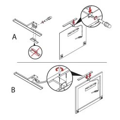 Applique LED URBAN 8W, 30 cm, finition noir mat, 4000 K, en ABS Kibath