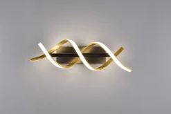 Applique LED 22W dimmable 3 teintes design spiralée noir et laiton mat - Trio - Sequence